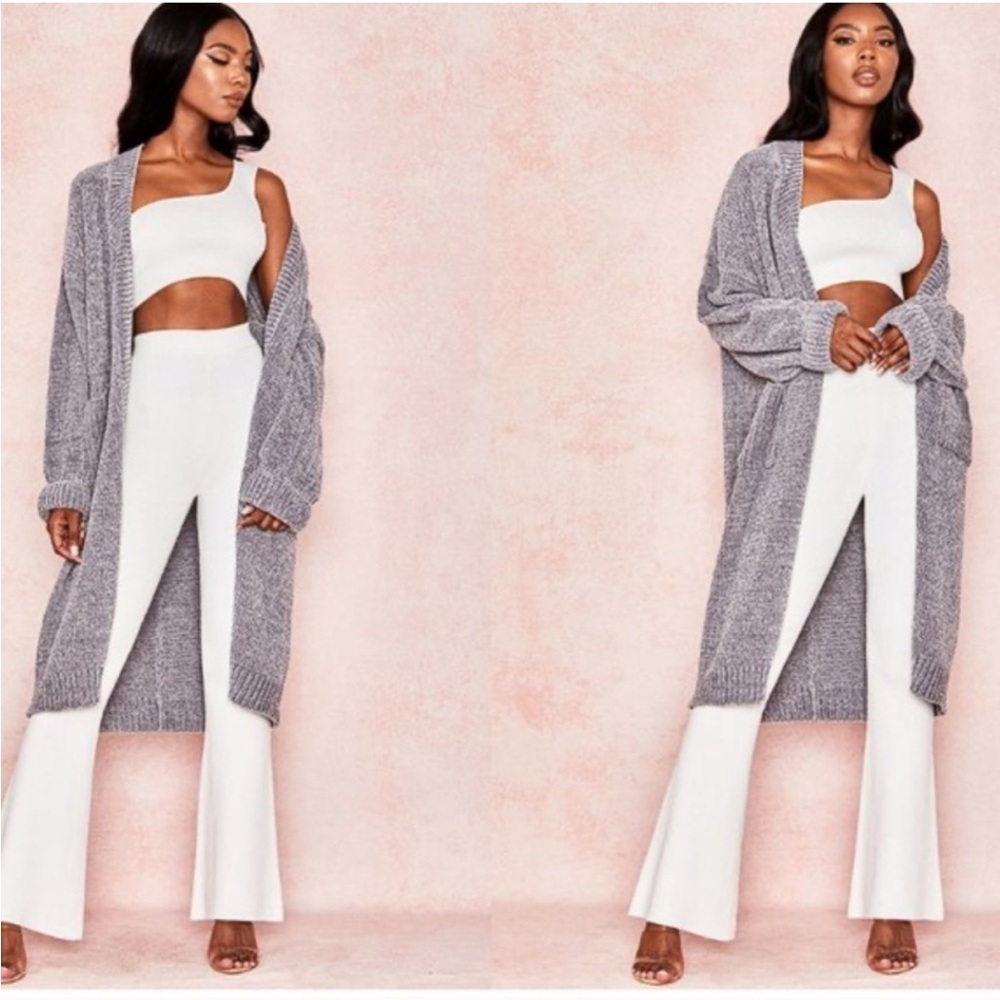 House of CB Celine Slouchy Cardigan in Gray XS